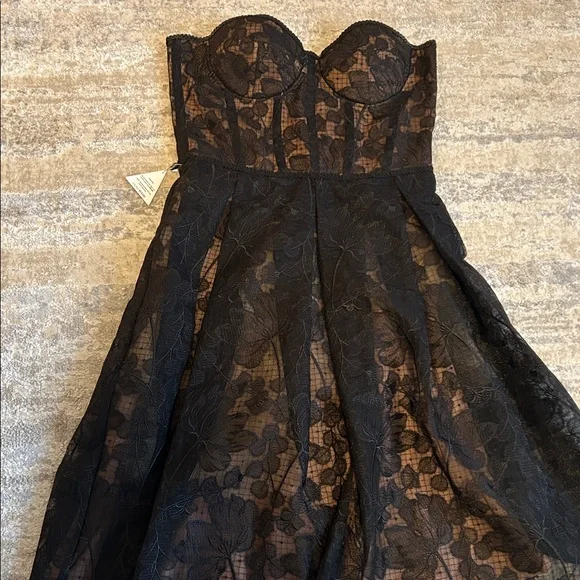 nadine merabi olivia black dress NWT!